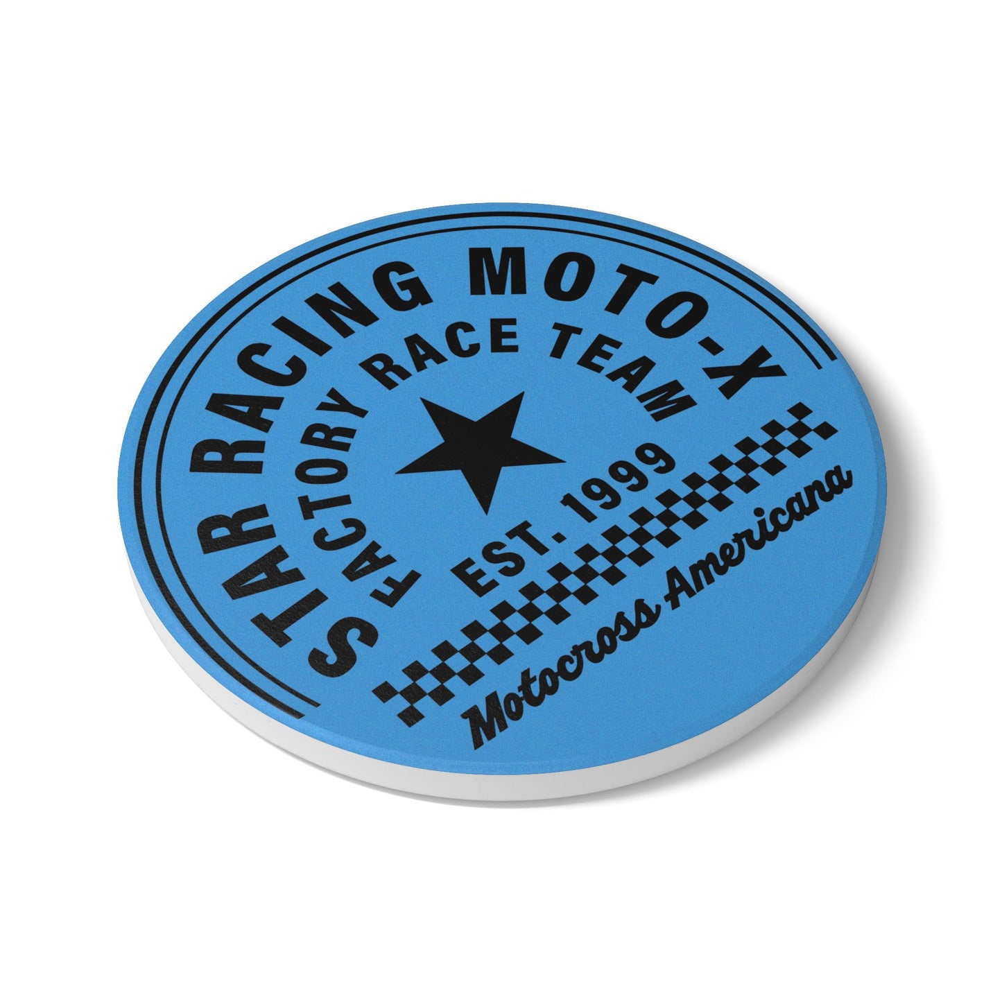 Motocross Americana Ceramic Coaster