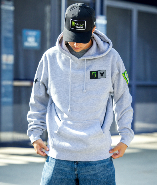 Monster Thrive Hoodie-Gray